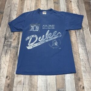 Duke Blue Devils T Shirt‎ Mens Large Blue Team Apparel NCAA Vintage 90s